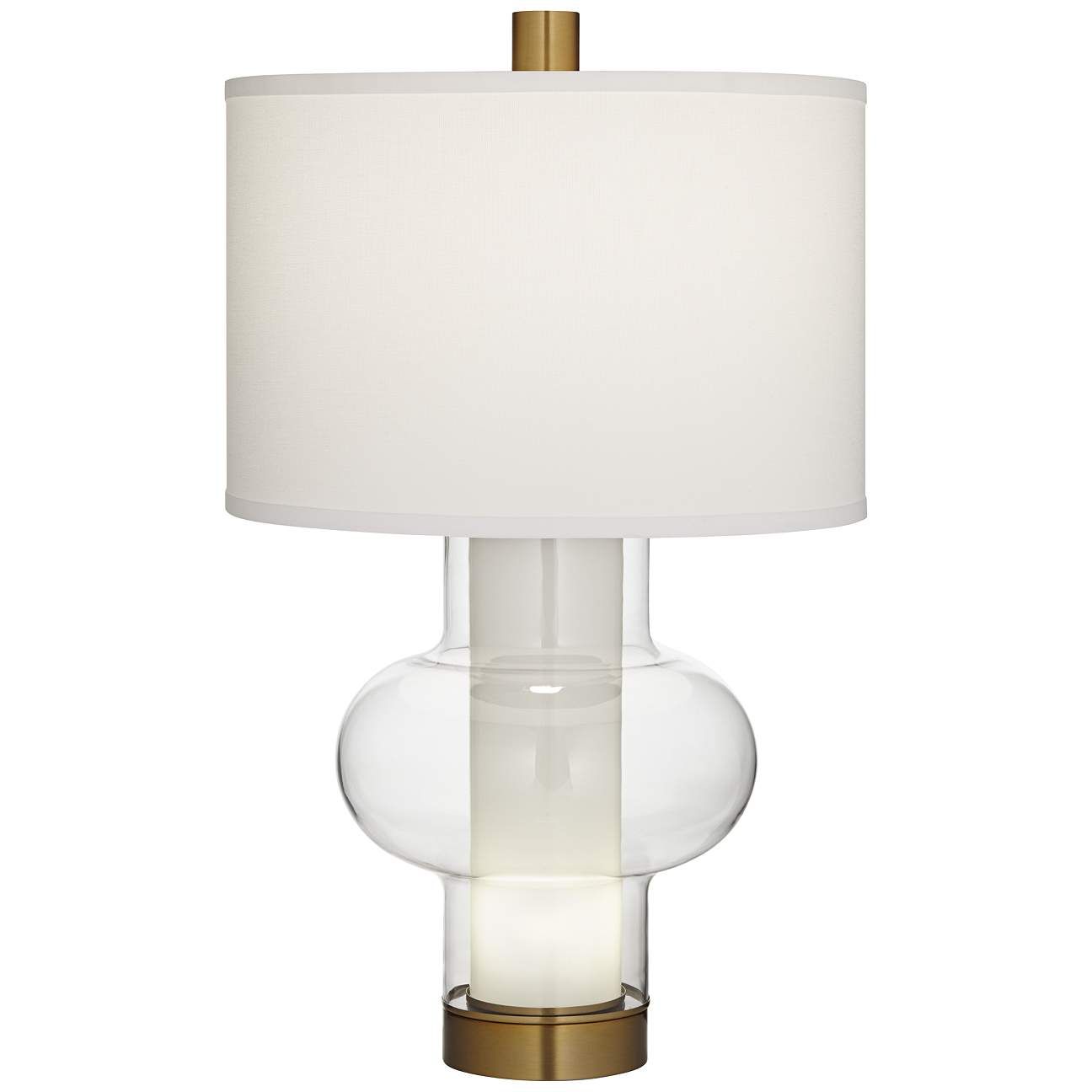 Possini Euro Design Blake Modern Glass Night Light Table Lamp | Lamps Plus