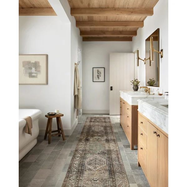 Billie Power Loom Performance Clay/Sage Rug | Wayfair North America