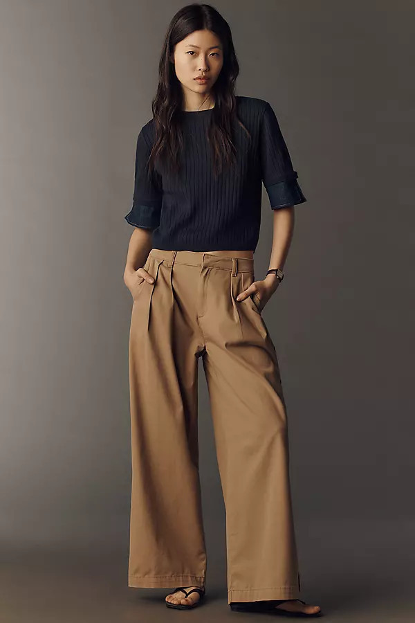 Pleated Track Trousers Pants | Anthropologie (US)