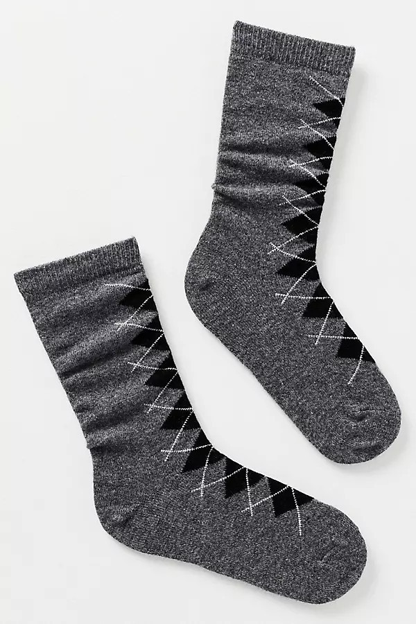 Cozy Argyle Crew Socks | Anthropologie (US)