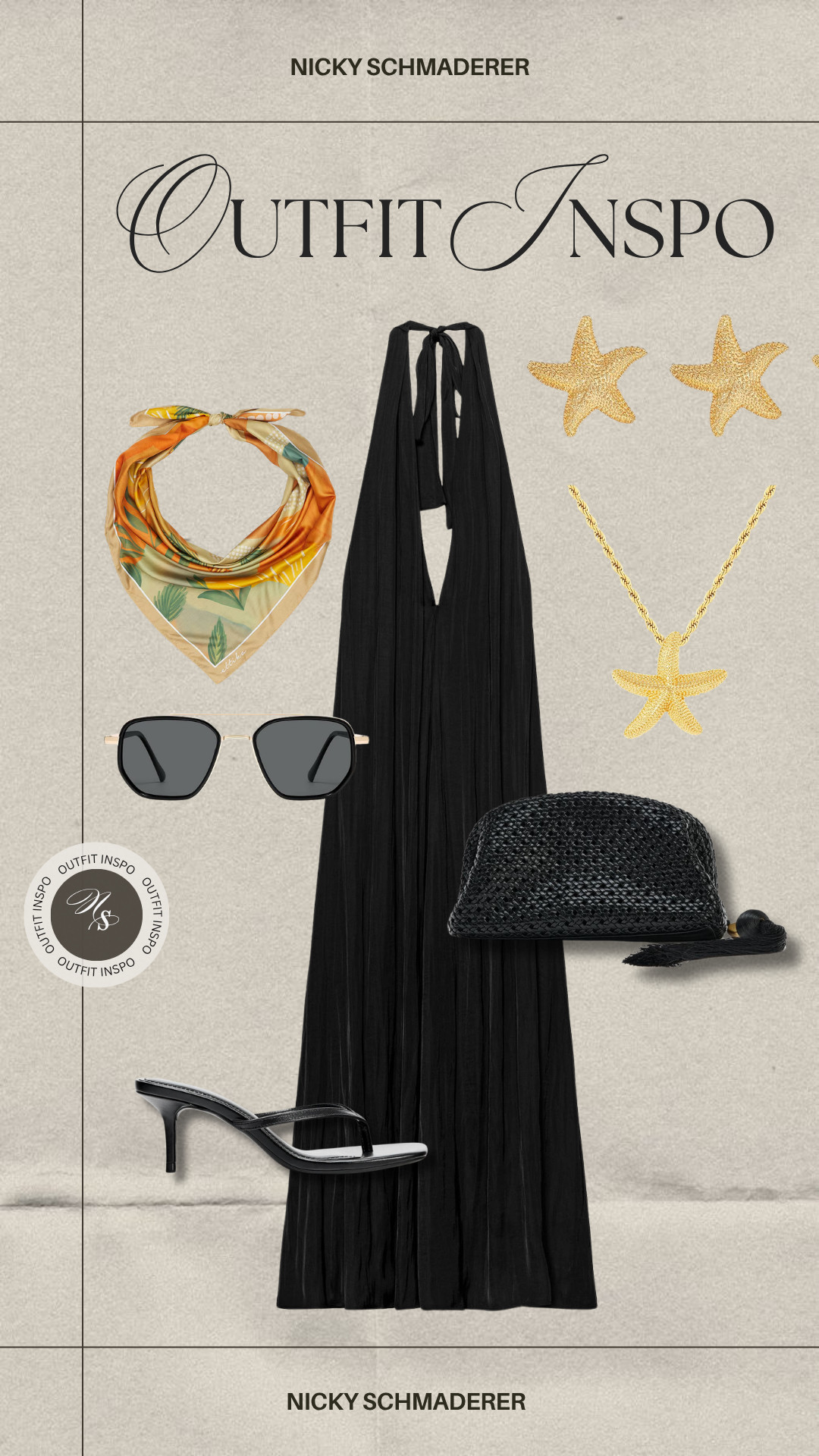 Summer flowy maxi dress outfit inspo with head scarf and thong heels

#LTKootd #LTKSeasonal #LTKU