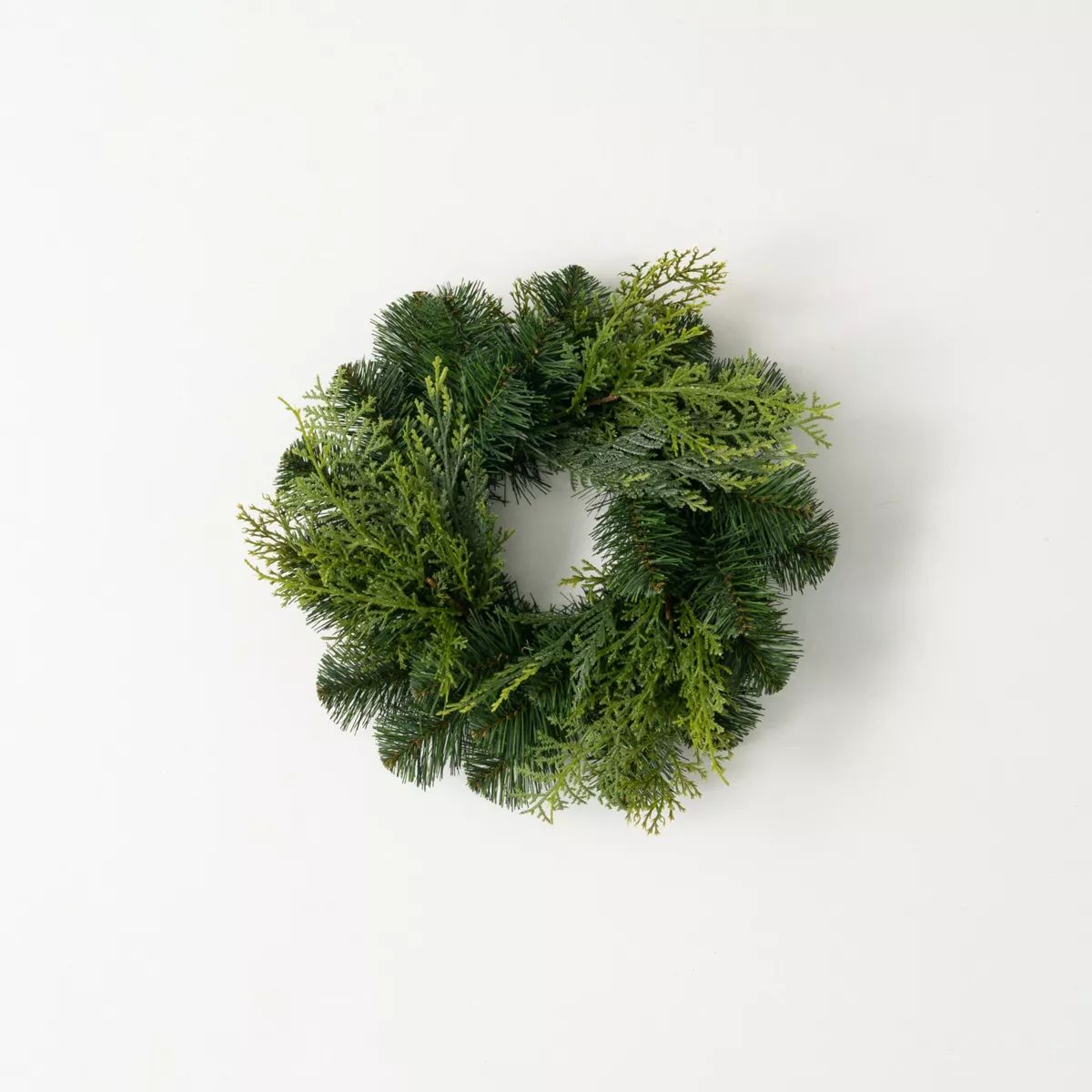 12"H Sullivans Lush Douglas Fir Christmas Mini Wreath, Green | Target