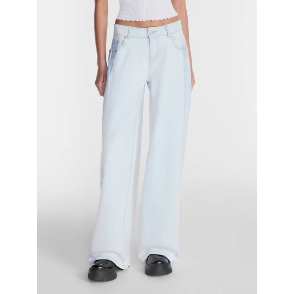 No Boundaries Ultra Baggy Jeans, 30.5", 32.5'', 34.5" Inseams, Women's and Women's Plus 00-4X | Walmart (US)