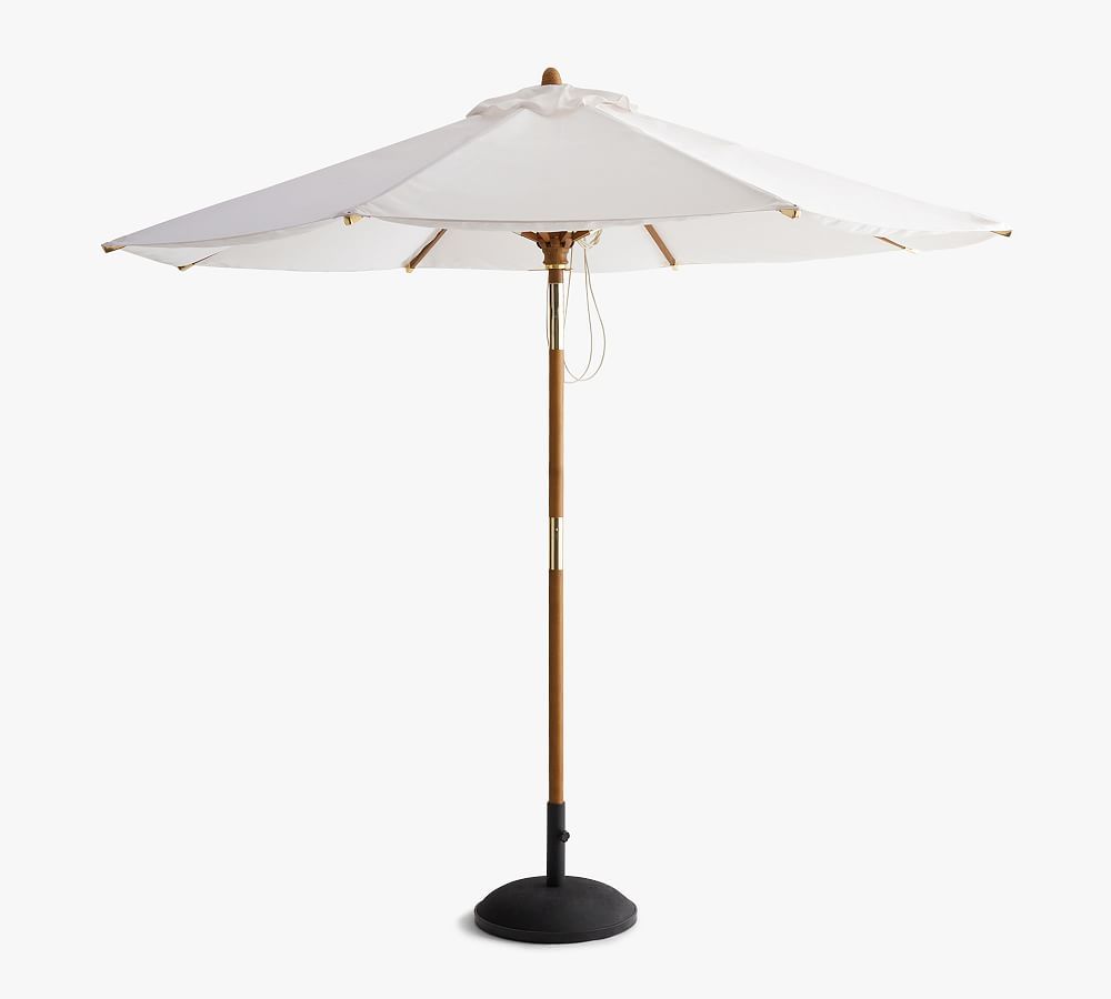 Premium 9' Round Sunbrella® Outdoor Patio Umbrella – Eucalyptus Tilt Frame​ | Pottery Barn (US)