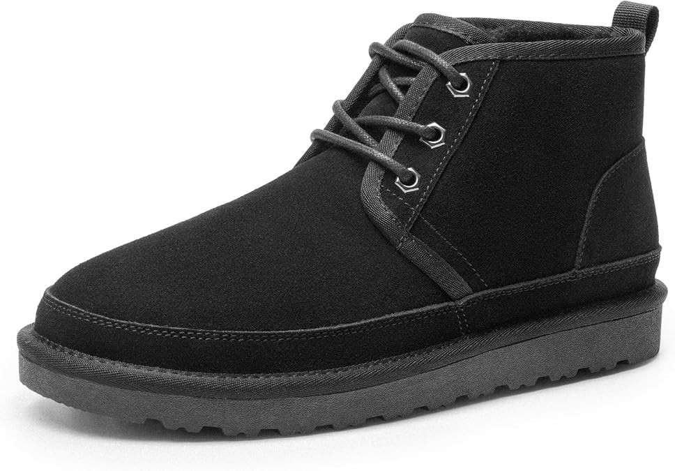Bruno Marc Men's Winter Snow Boots FuzzyGo Cozy Suede Leather Cold Weather Warm Outdoor Casual An... | Amazon (US)