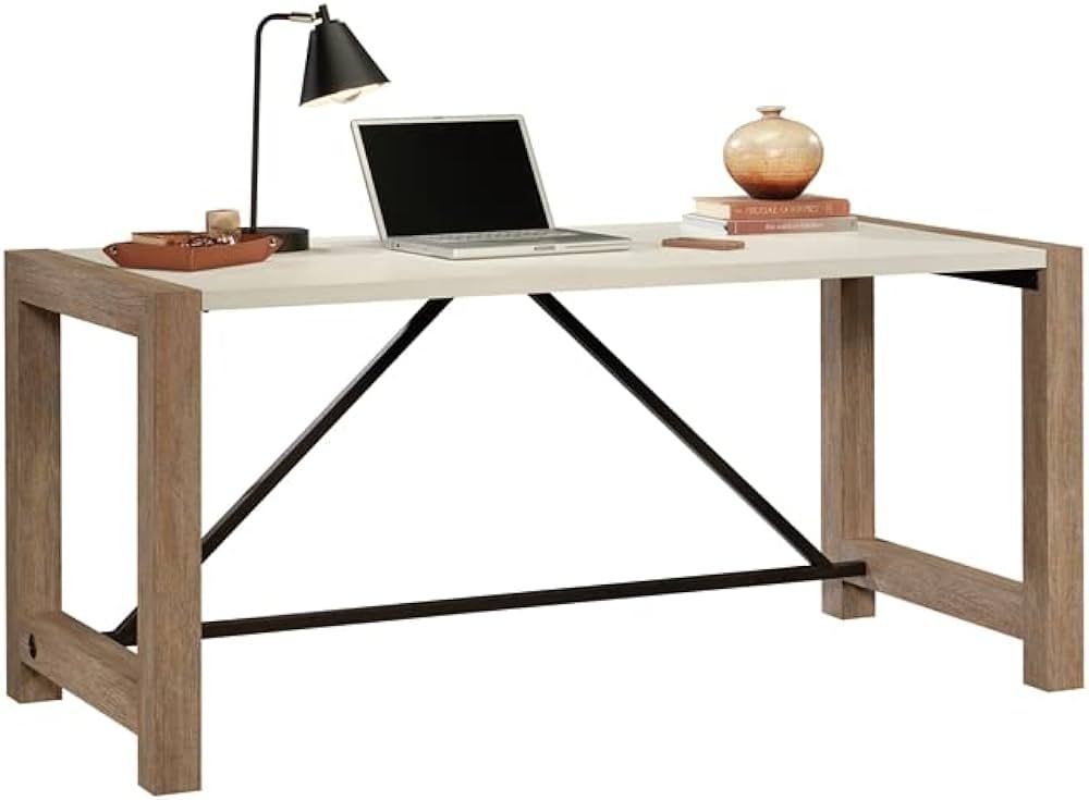 Sauder Dixon City Engineered Wood Executive Desk in Brushed Oak Finish | Amazon (US)