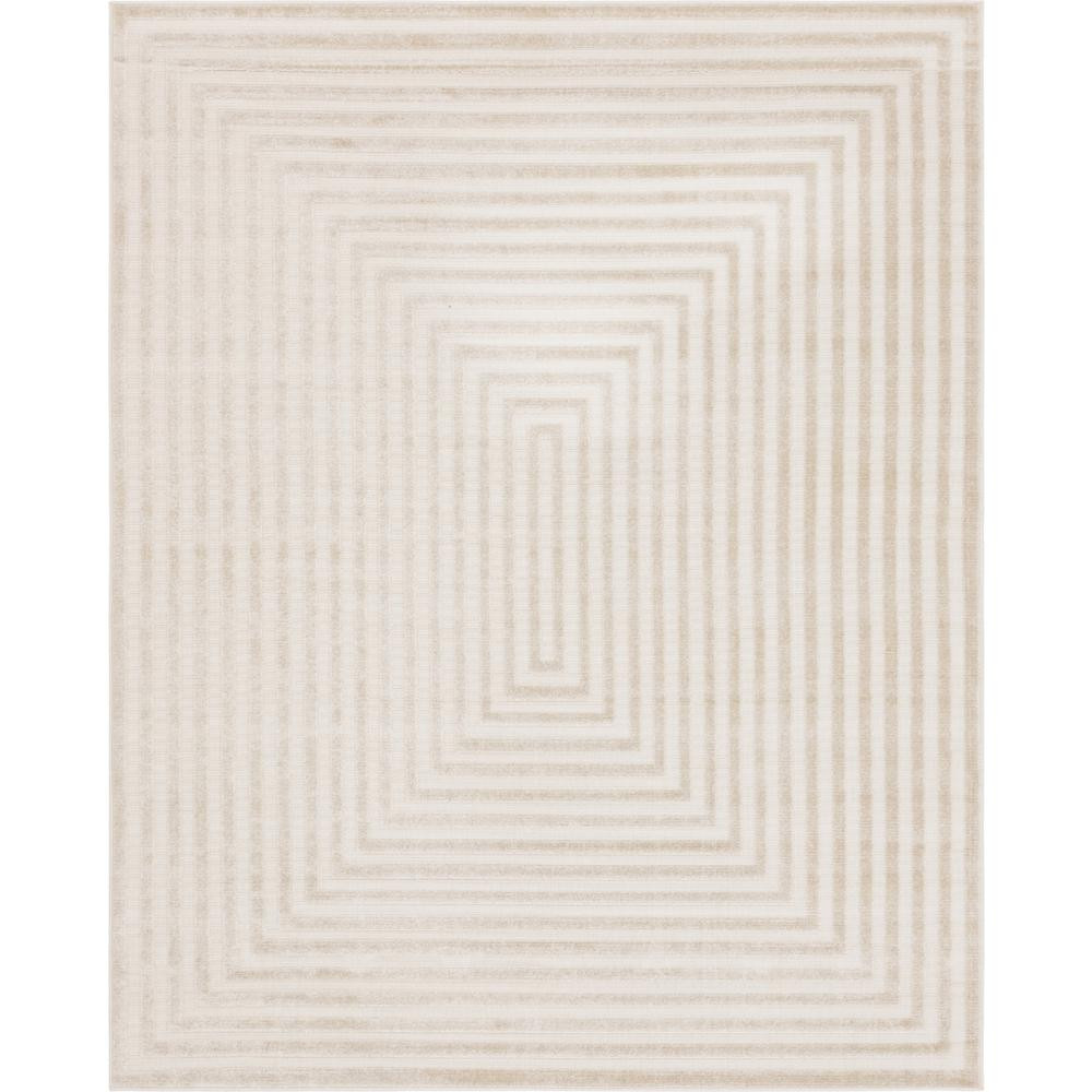 Unique Loom Sabrina Soto Beige 8 ft. x 10 ft. Prescott Indoor/Outdoor Area Rug 3146157 - The Home... | The Home Depot