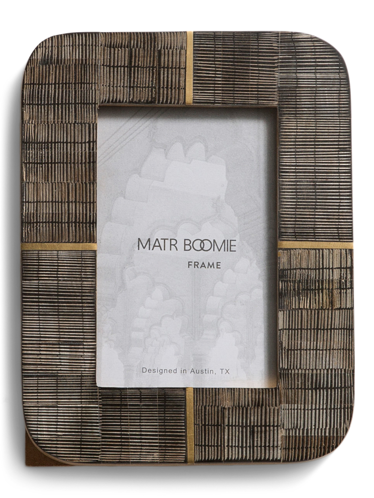 4x6 Kerala Carved Horn Brass Tabletop Picture Frame | TJ Maxx