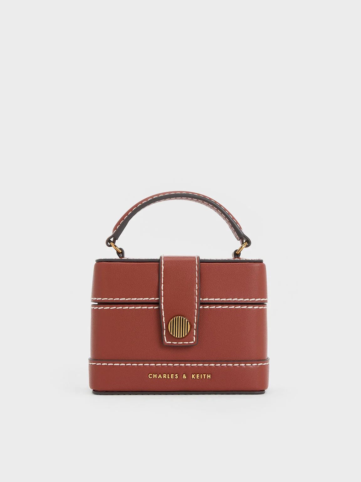 Mini Bronte Contrast Trim Top Handle Bag | Charles & Keith US