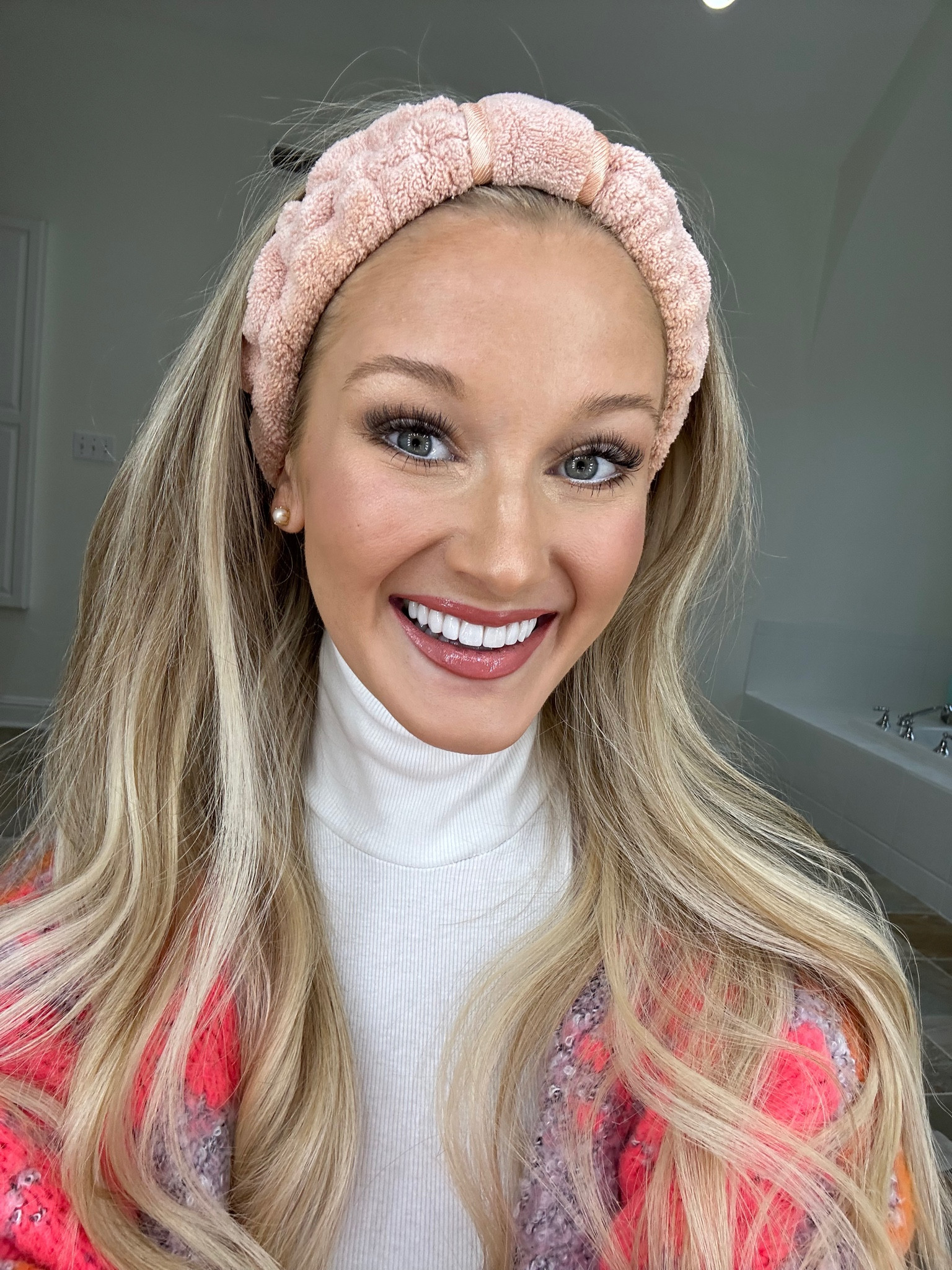 Ilia makeup (linked exact shades), free people sweater, and towel headband! 

#LTKunder50 #LTKstyletip #LTKbeauty