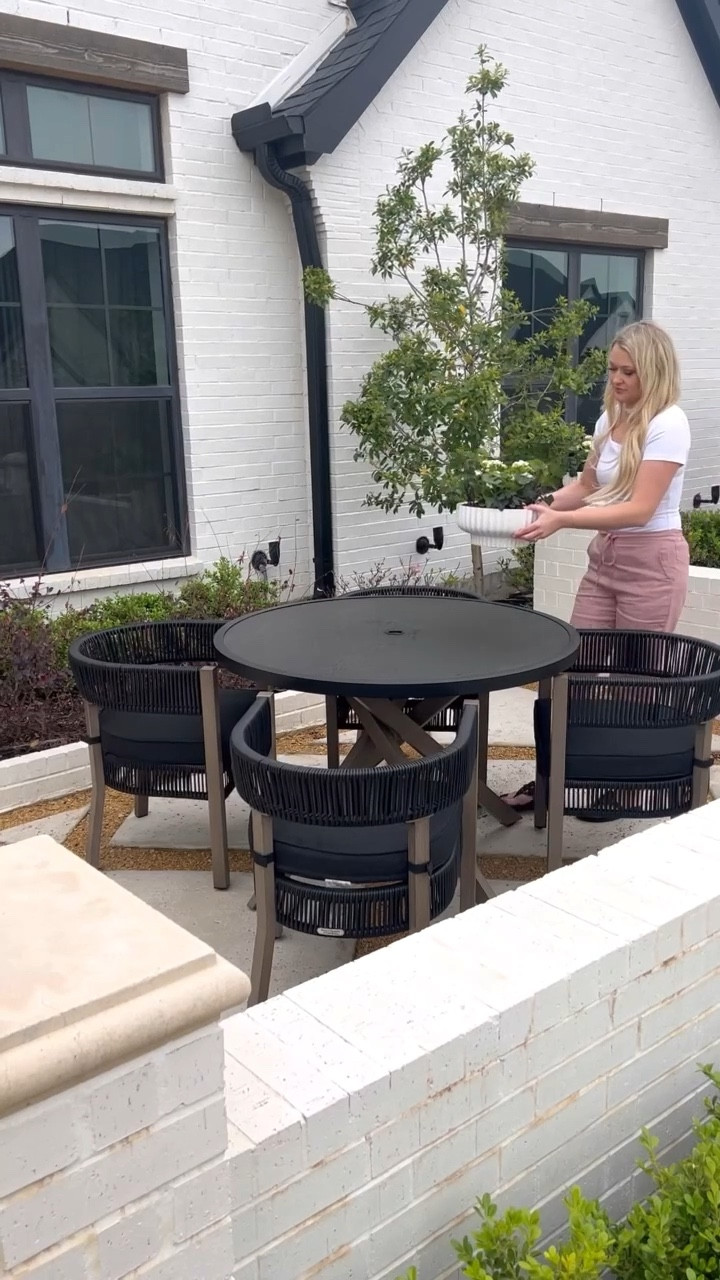 This is such a beautiful set from Walmart! The quality is amazing, it’s heavy and beautiful!


 Patio furniture, Walmart, patio, look for less, outdoor dining, patio, spring, summer, rope, chair, rope, patio chairs, black and white furniture, black patio, white patio

#LTKhome #LTKSeasonal #LTKstyletip