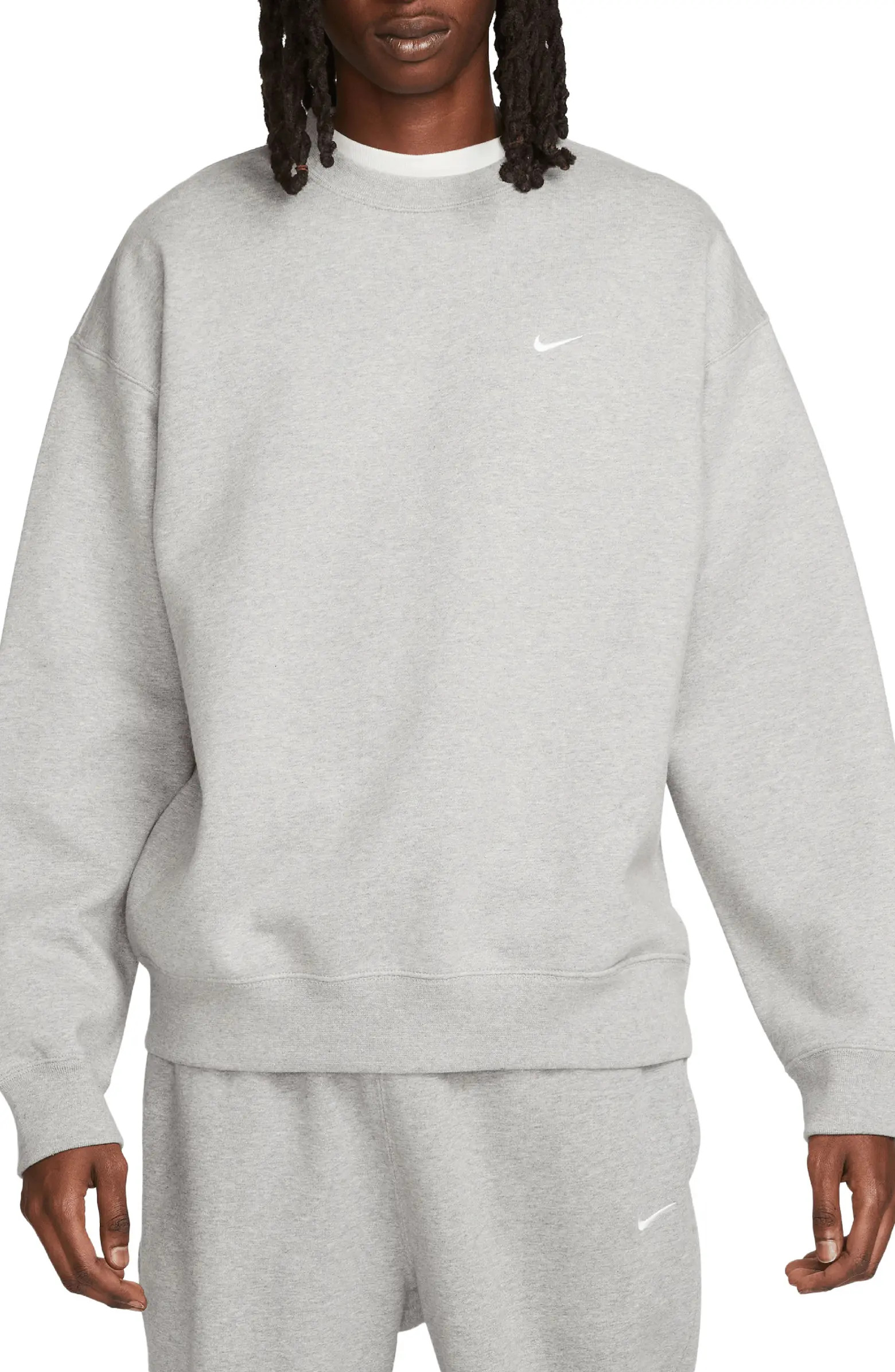 Solo Swoosh Oversize Crewneck Sweatshirt | Nordstrom