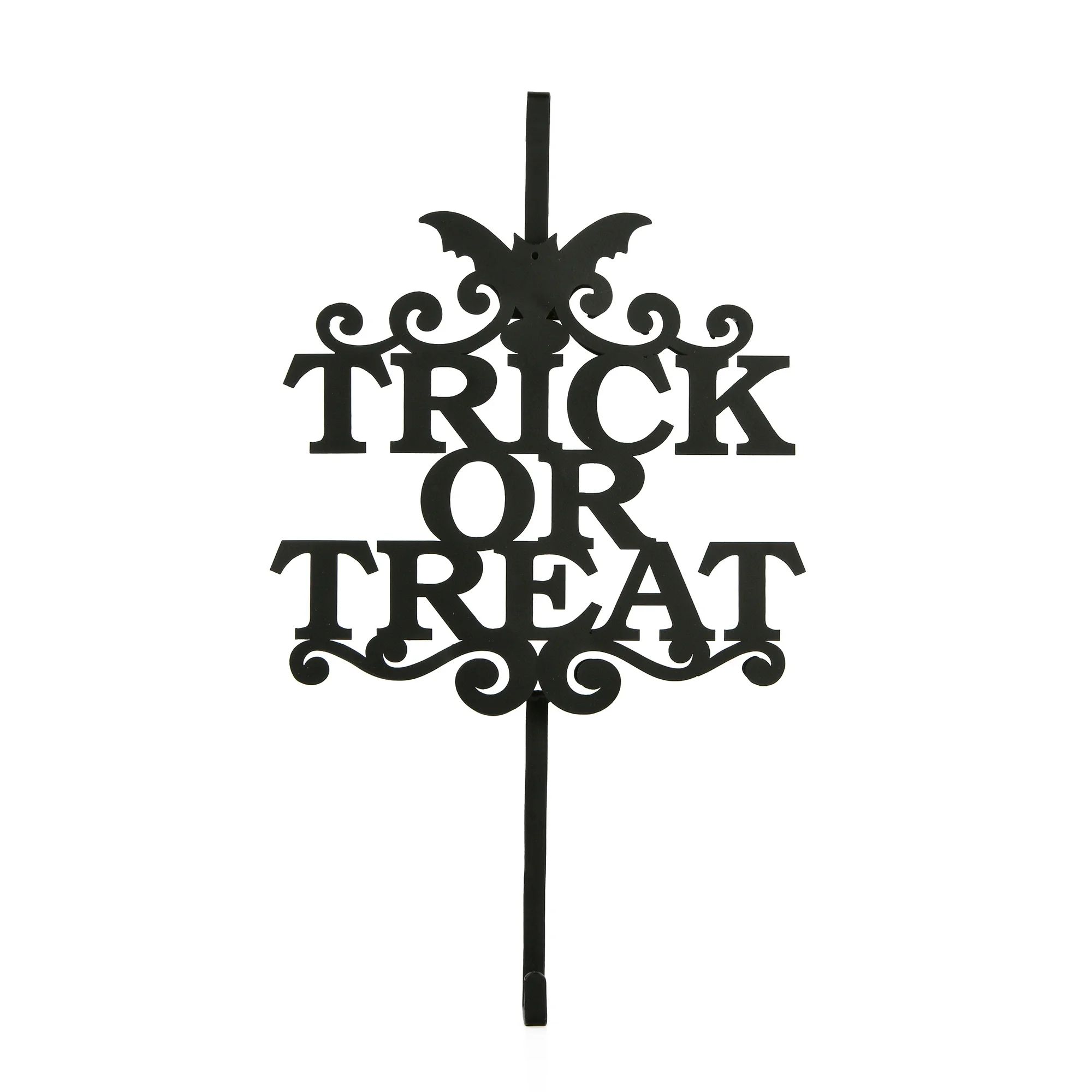 19" Halloween “Trick or Treat" Wreath Hanger - Walmart.com | Walmart (US)