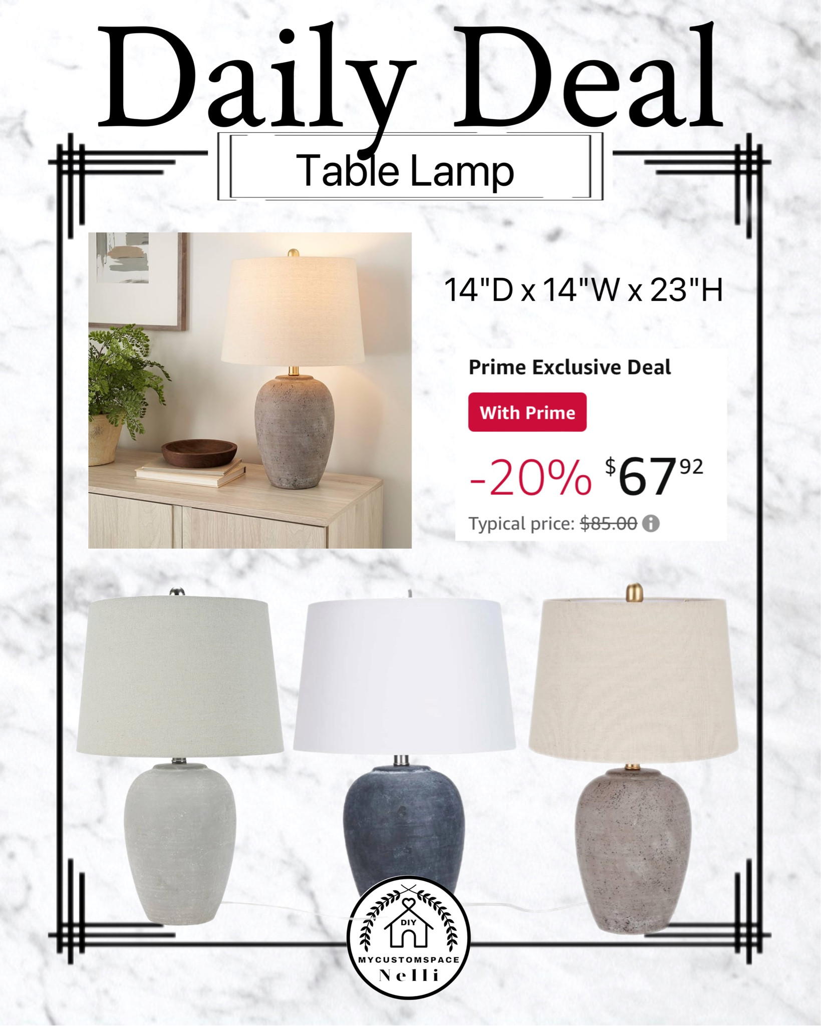 Great Price for the size of the table lamp! 

Livingroom decor, bedroom, Table Lamp, Sale, great Deal

#LTKsalealert #LTKstyletip #LTKhome