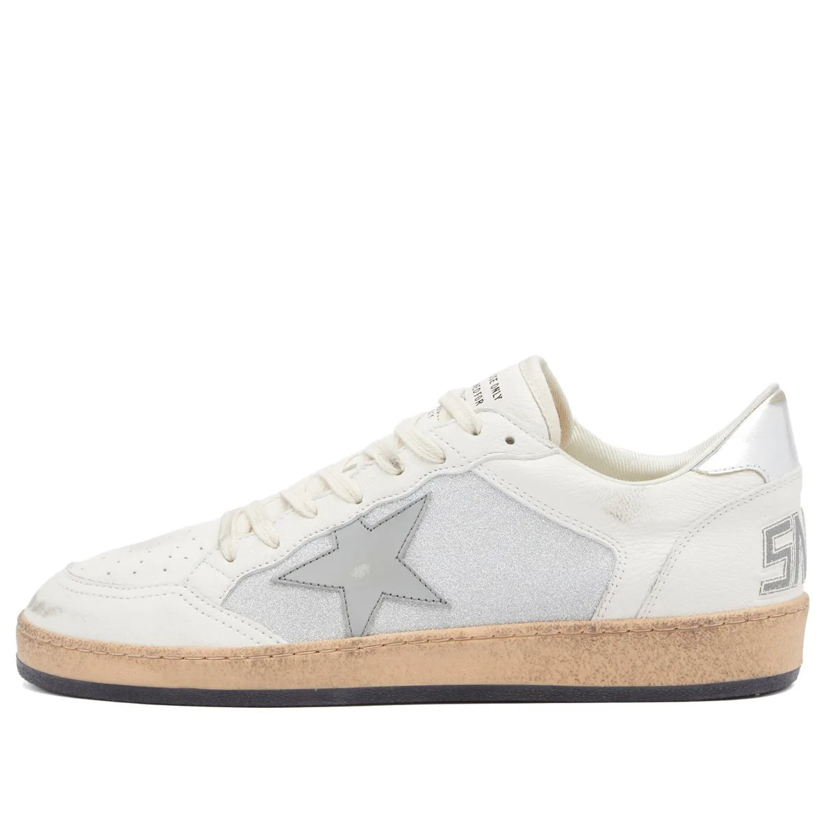 Golden Goose Women's Ballstar in Natural White/Silver, Size EU 36 | END. Clothing