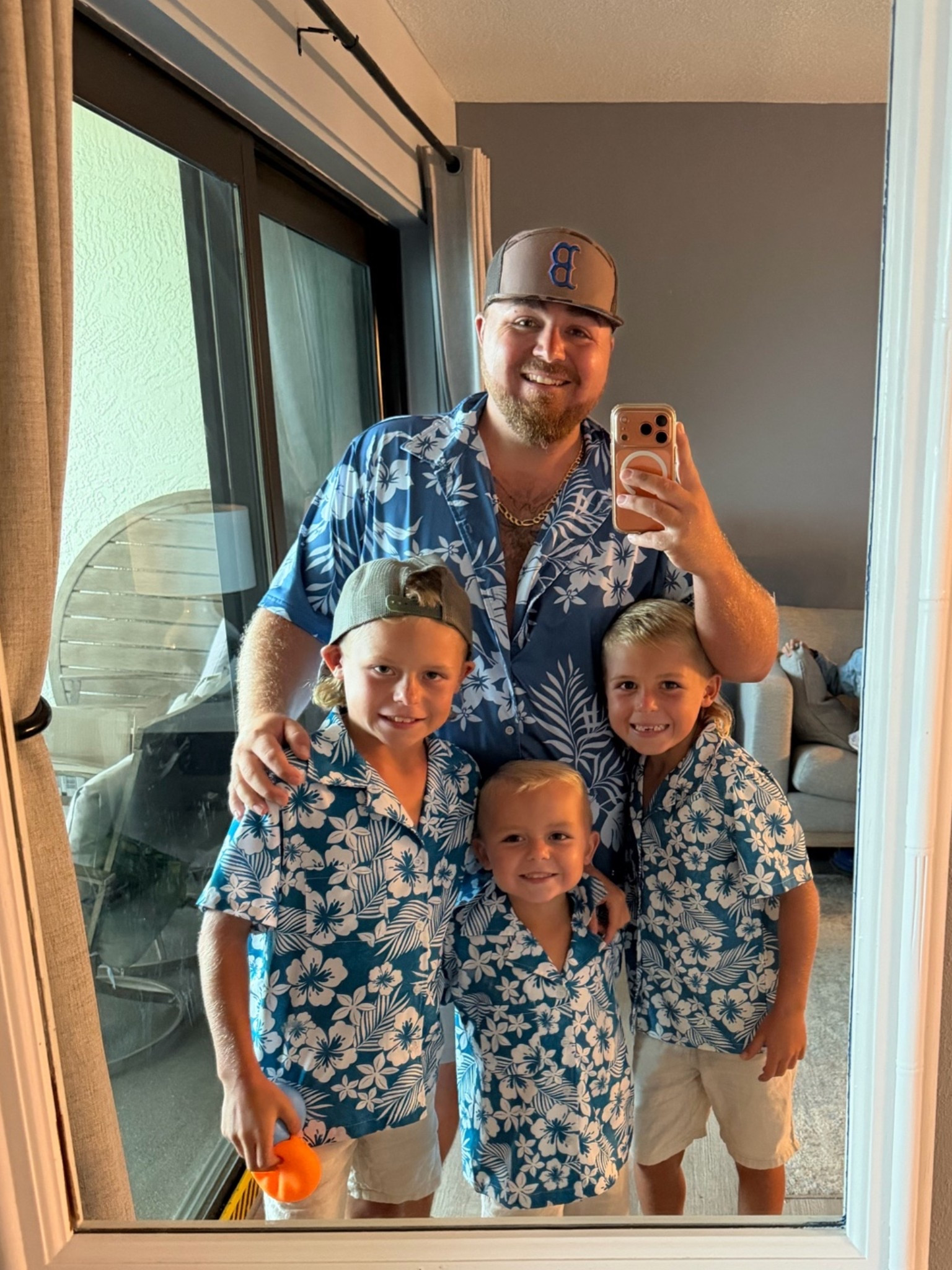 Logan’s wearing a XXL, Luke & brody are wearing a 7/8, and bray is wearing a 4!