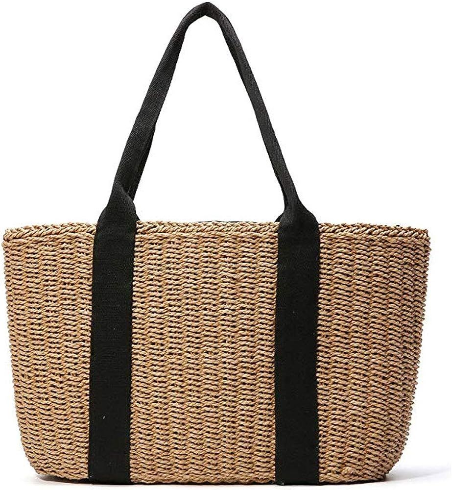 Straw Beach Bags Tote Tassels Bag Hobo Summer Handwoven Shoulder Bags Purse | Amazon (US)