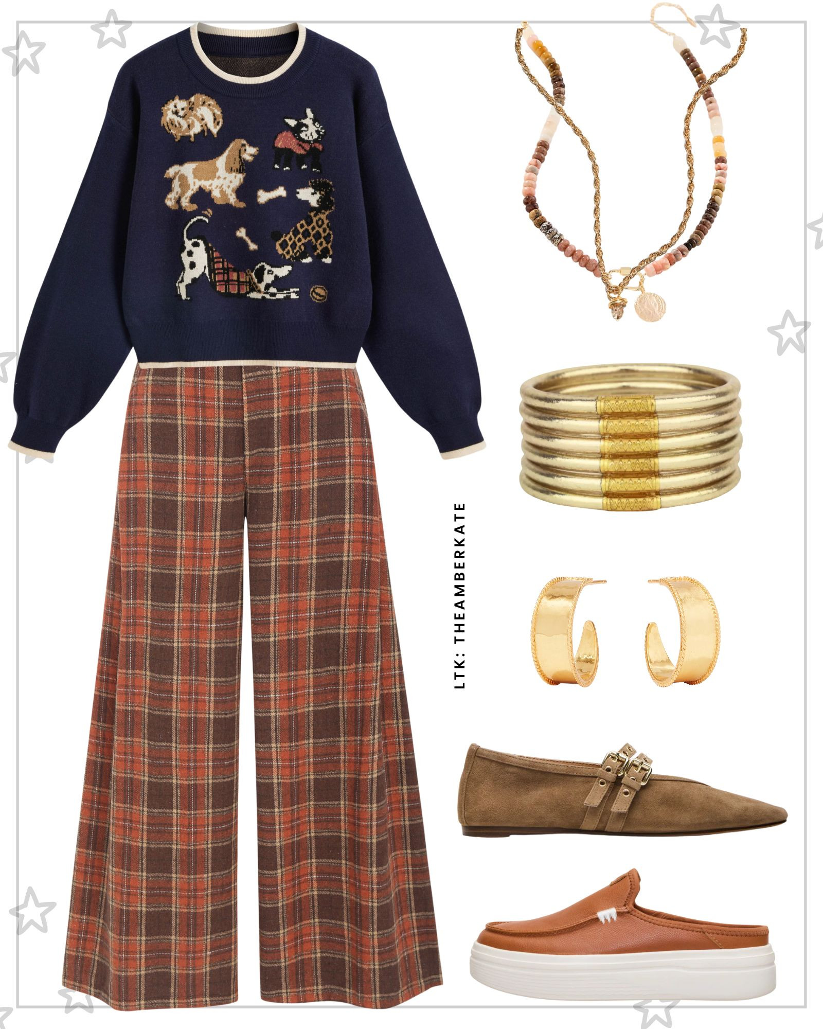 Dog sweater with plaid pants fall teacher outfit idea

#LTKautumn #LTKWorkwear #LTKOver40