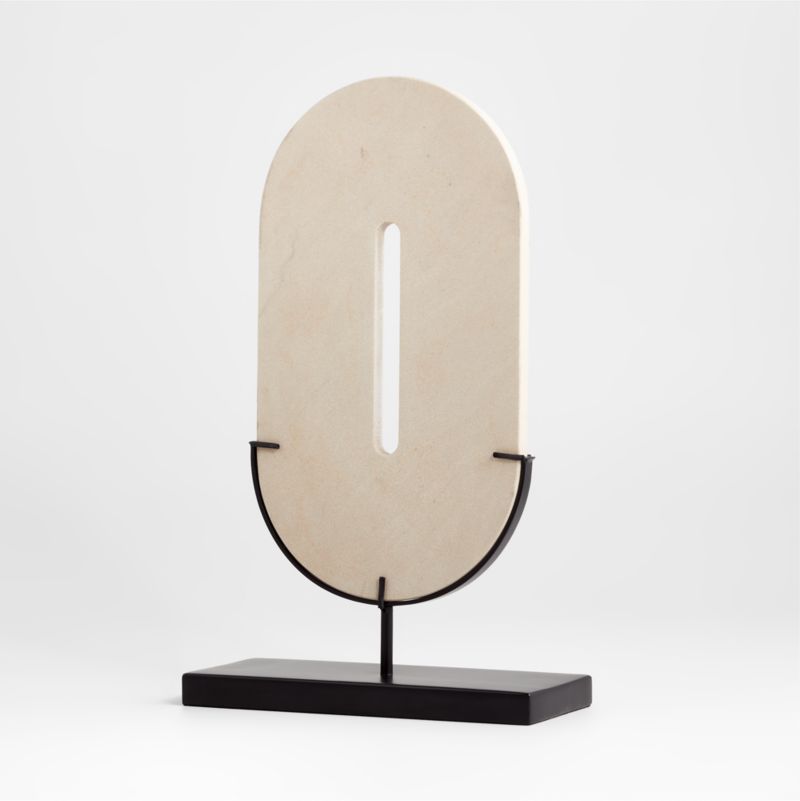 Destan Sandstone Sculpture on Stand 17" + Reviews | Crate & Barrel | Crate & Barrel