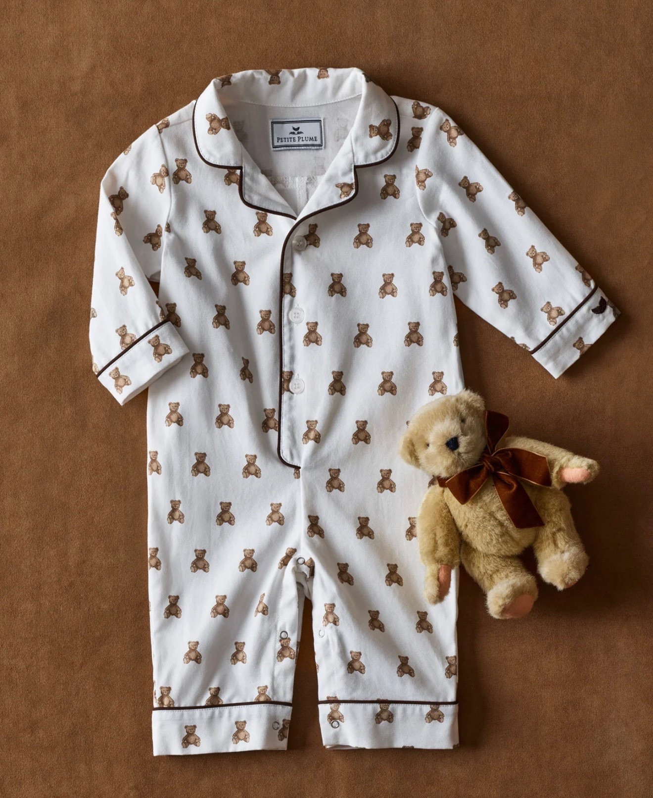 Baby's Twill Classic Romper in Teddy Tales
Petite Plume

#LTKmomlife #LTKBaby #LTKKids