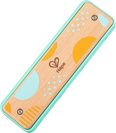 Hape Blues Harmonica | 10 Hole Wooden Musical Instrument Toy for Kids, Blue-Green (E8916) | Amazon (US)