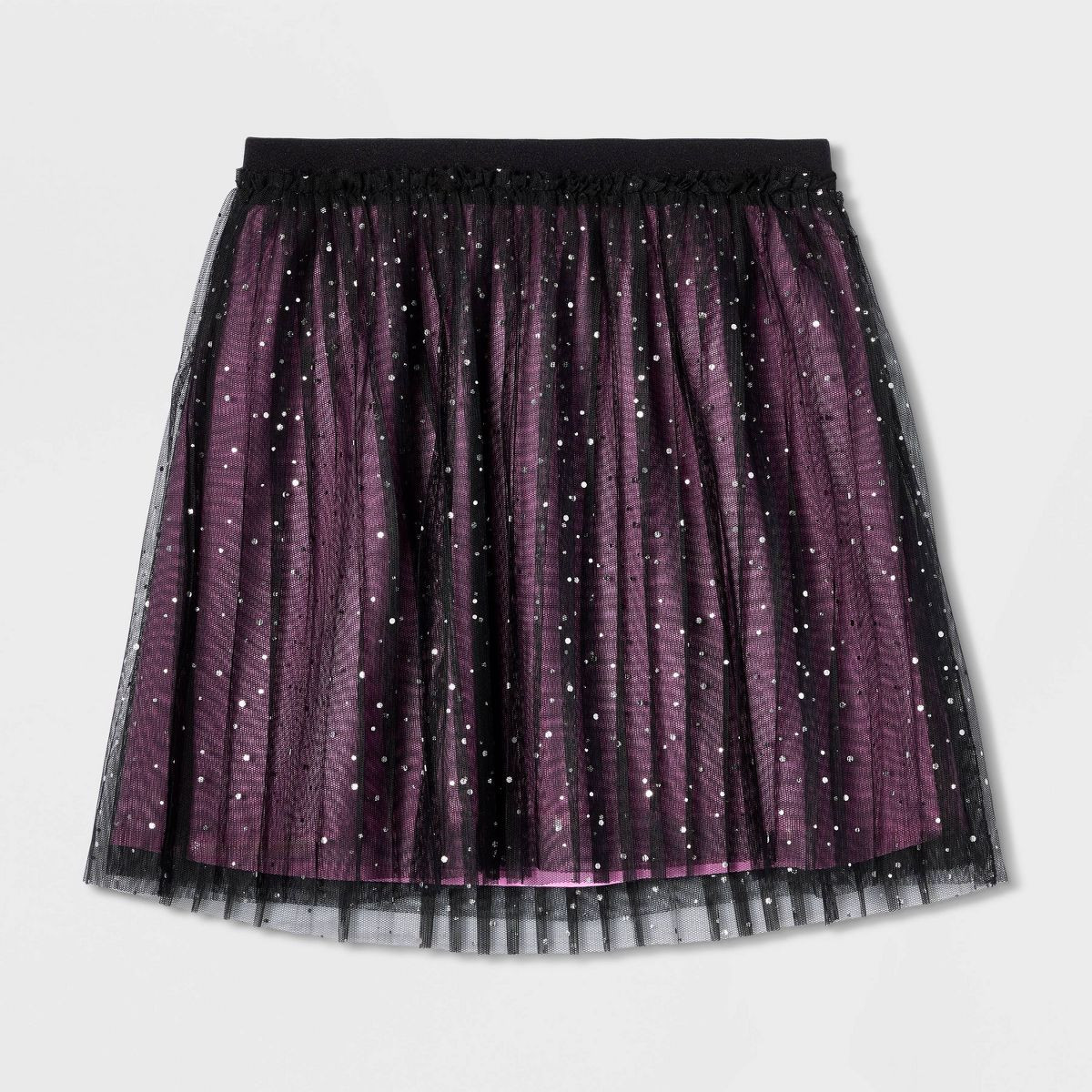 Girls' Halloween Sparkle Tulle Skirt - Cat & Jack\u2122 - Black S | Target