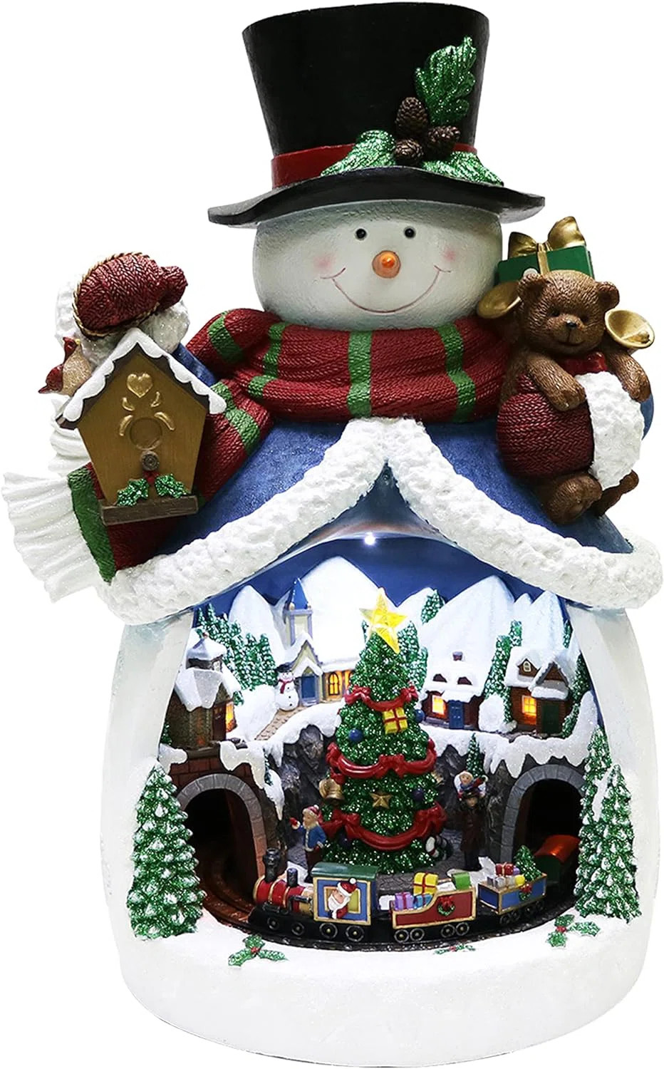 18.7”H Animated Snowman w/ Train (Tree & Train) - LED Lights, 8 Music, Adapter - Hand-Painted R... | Wayfair North America