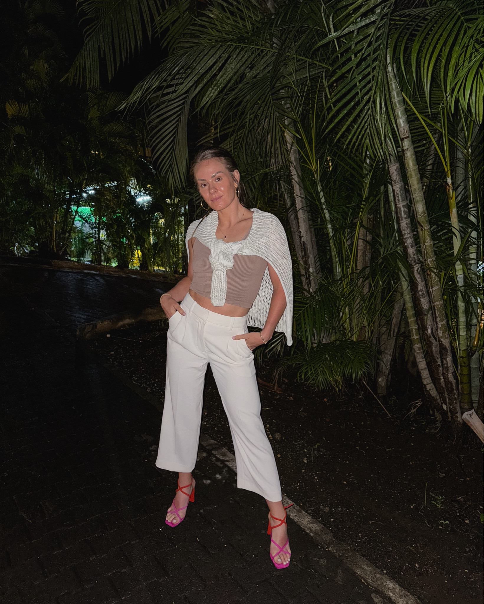 The tank top was from Vici. It was a knitted tank but they don’t have the exact style so I linked similar tops. My knitted sweater is also from the brand venti6 but I couldn’t find the exact sweater so I linked similar looks! 