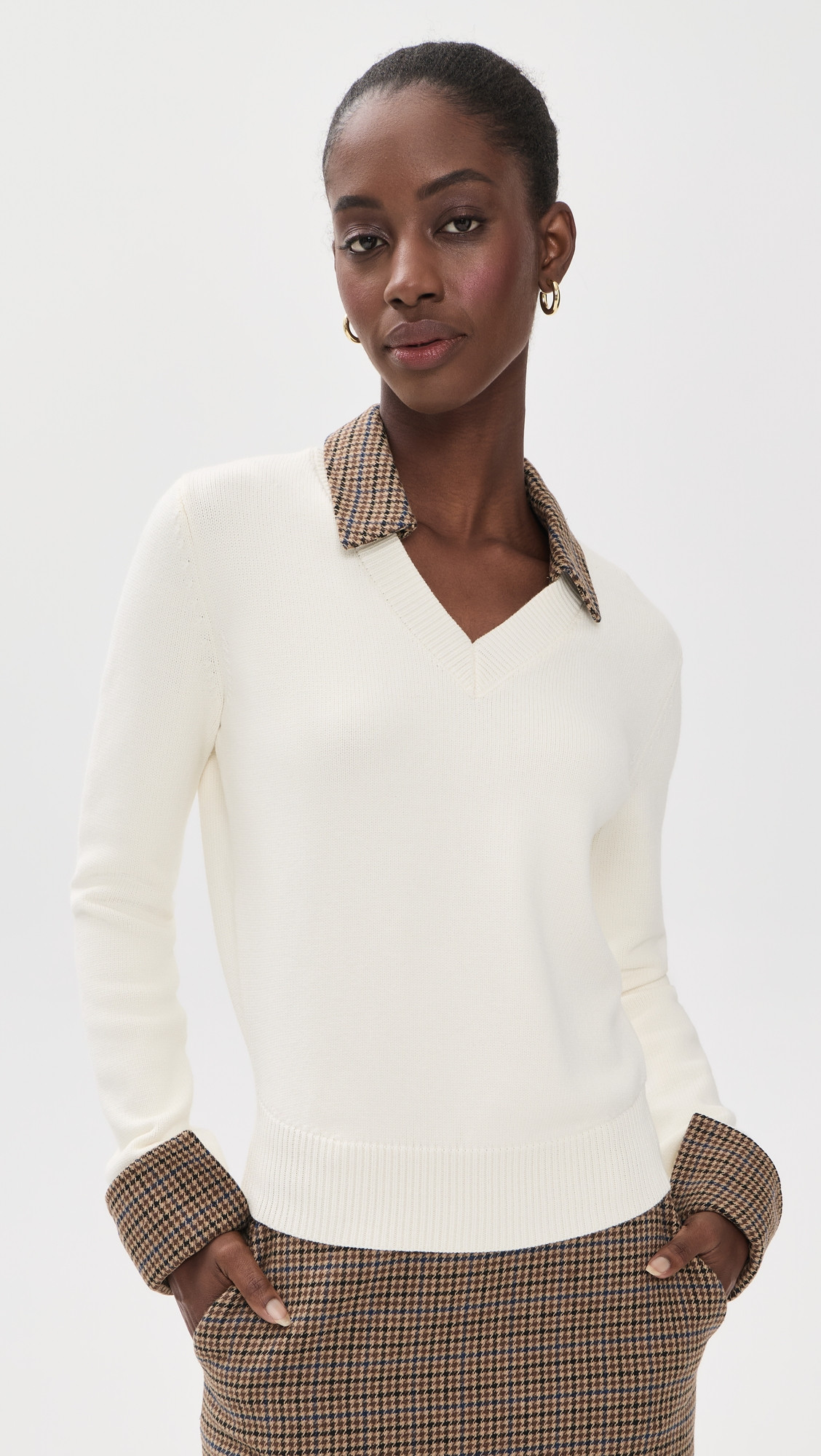 SEROYA Maia Knit Sweater Eggshell XS | Shopbop
