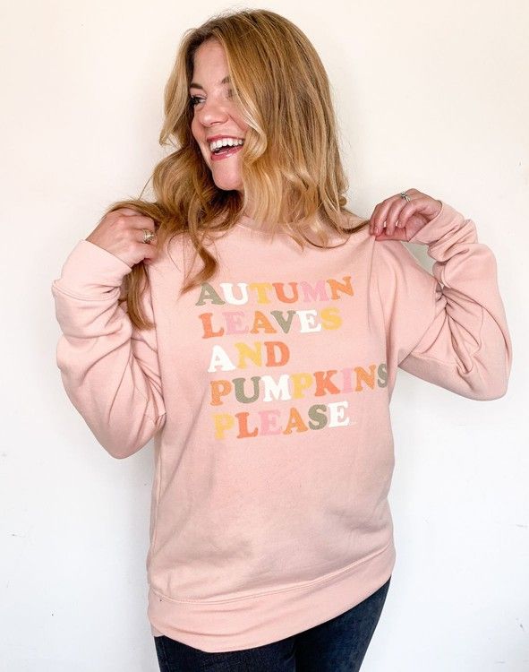 Autumn Leaves & Pumpkins Please Sweatshirt | Callie Danielle