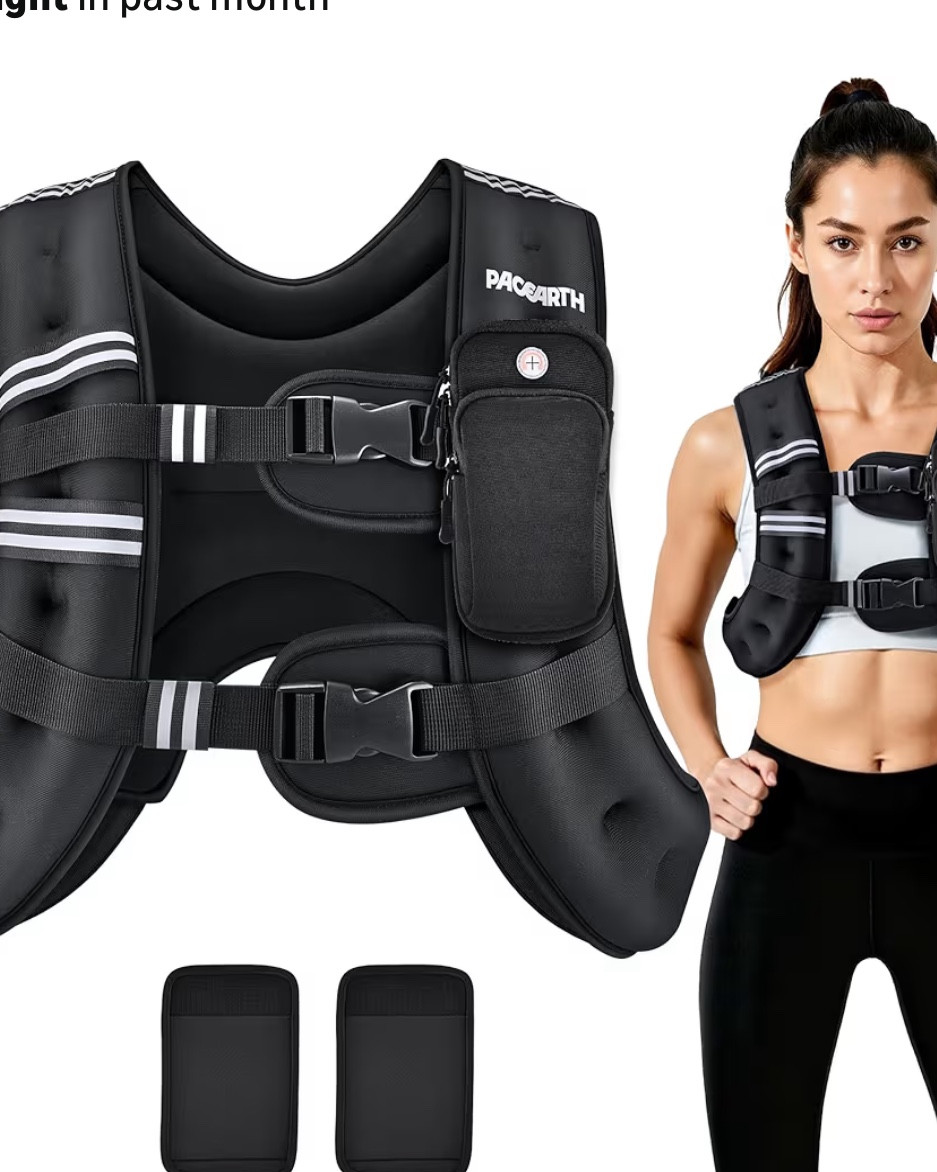 PACEARTH Weighted Vest,6lb/8lb/10lb/12lb/16lb/20lb/25lb/301b Weight Vest with Reflective Stripe, Body Weight Vests for Women, Men, Weight Loss Workout, Strength Training, Running, Walking,

#LTKActive #LTKdayinmylife #LTKTravel