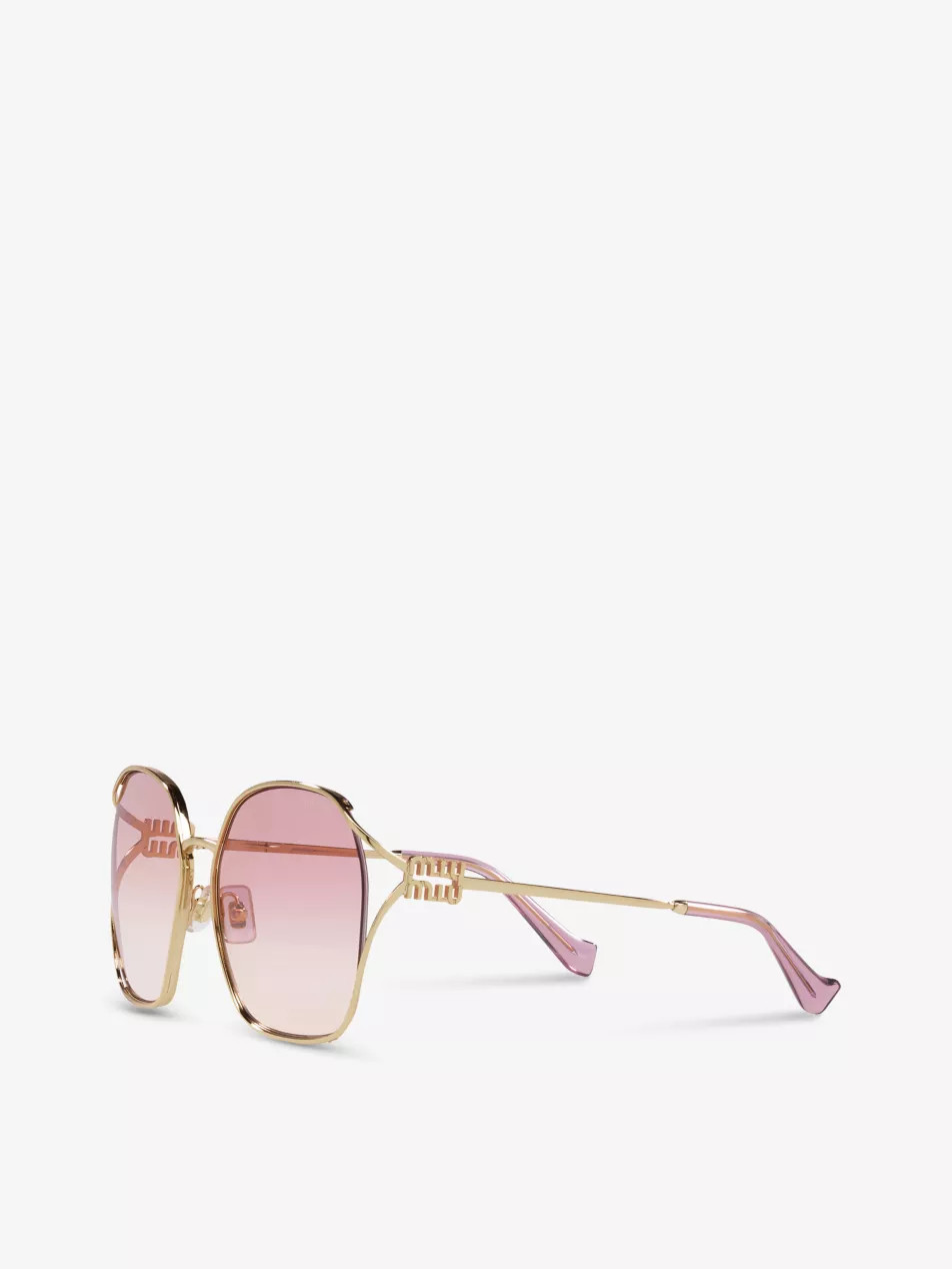 MU52WS irregular-shape metal sunglasses | Selfridges