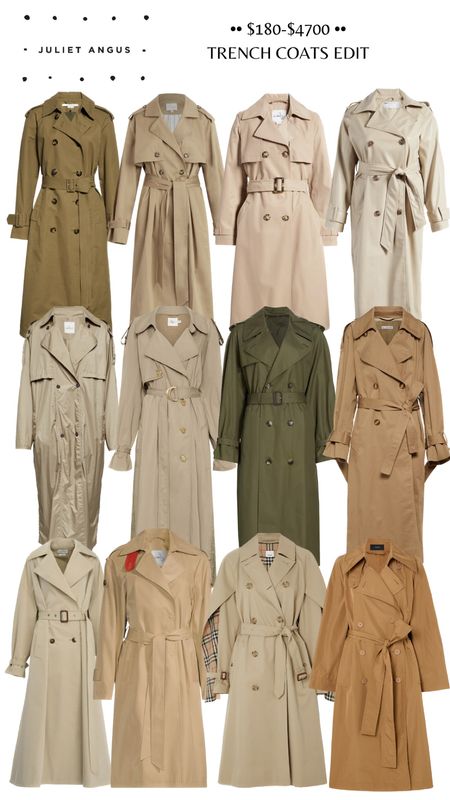 THE TRENCH EDIT • from $180 to $4700