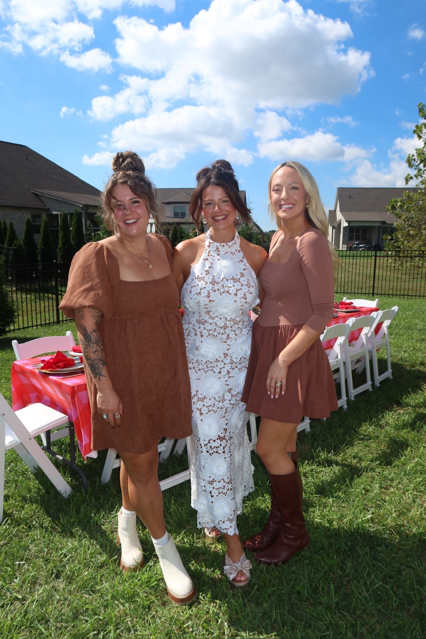 Bridal shower for my girl! My dress is old from Francesca’s but tried to link similar. Her dress is revolve! 

Bridal shower // fall shower // midsize // fall outfit // bridal 