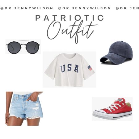 Patriotic Outfit Idea. Memorial Day outfit. 4th of July outfit. America. USA.

#LTKstyletip #LTKfit #LTKunder50