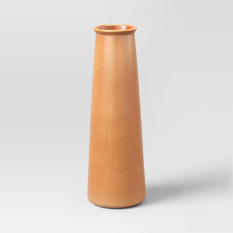 18&#34; Ceramic Harvest Vase Tan - Threshold&#8482; | Target