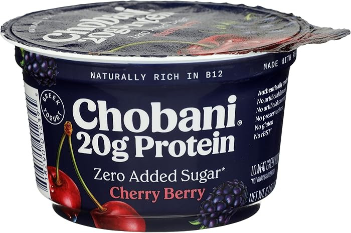 Chobani® 20g Protein Lowfat Greek Yogurt Cherry Berry 6.7oz | Amazon (US)