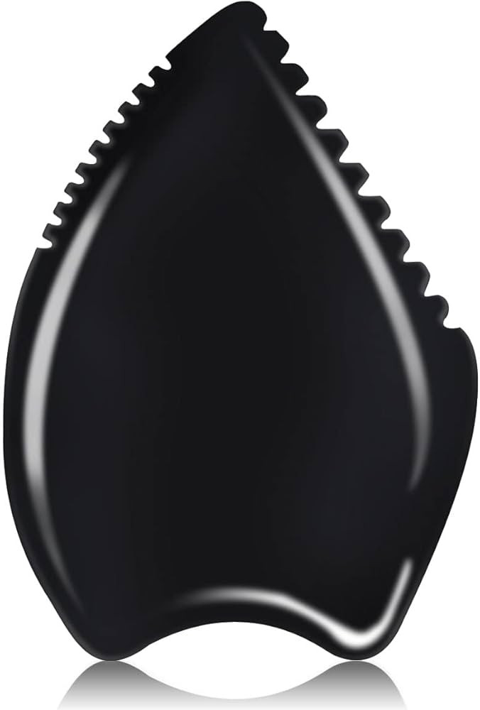 Gua Sha Massage Tool, Black Bianstone Guasha Board for Face & Body, Natural Jade Stone Gua Sha Fa... | Amazon (US)
