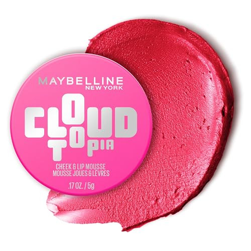 Maybelline Cloudtopia Blush for Cheeks and Lip Mousse, Ultra-Vivid, Pigmented Formula for Up to 14HR of Blush and Lip Makeup Color, Pink Daydream, 1 Count | Amazon (US)