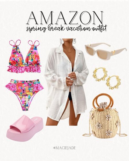 Amazon spring break vacation outfit inspo 💗 Amazon fashion / Amazon outfit / Amazon outfits / vacation outfits / resortwear / Amazon resort wear / Amazon swim / Amazon swimwear

#LTKswim #LTKSeasonal #LTKfindsunder100