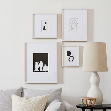 Multi-Mat Wood Gallery Frames - White | West Elm (US)