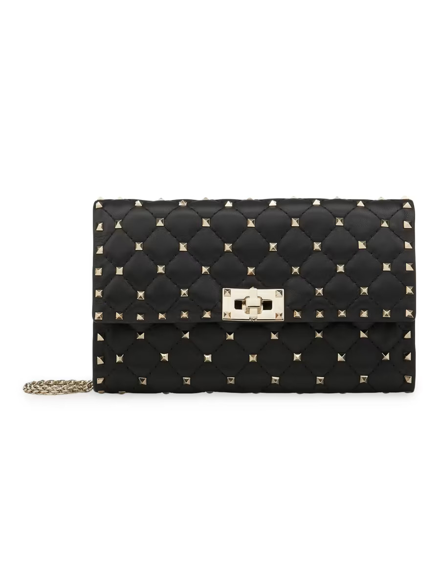 Rockstud Spike Nappa Leather Crossbody Clutch Bag | Saks Fifth Avenue