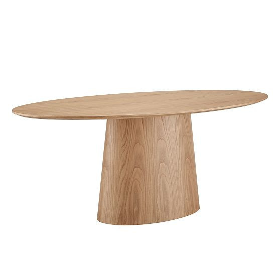 Oval Plinth 79" Dining Table, Oak | West Elm (US)