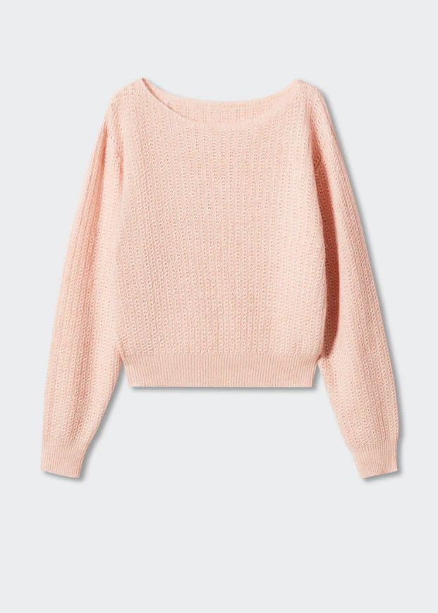 Boat neck crop sweater -  Women | Mango United Kingdom | MANGO (UK)