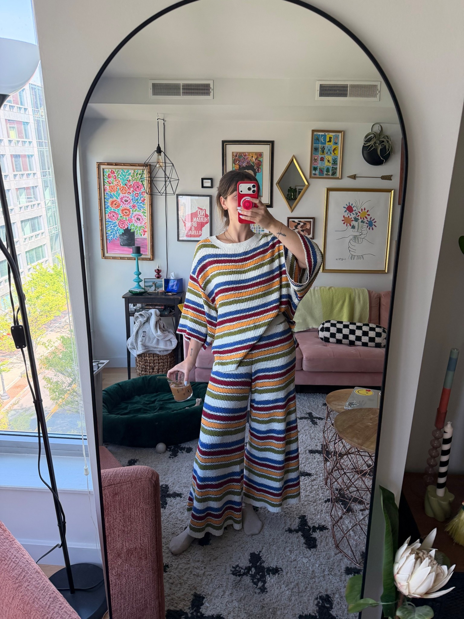 Back in stock rainbow set perfect for summer! 
I’m in a small 
