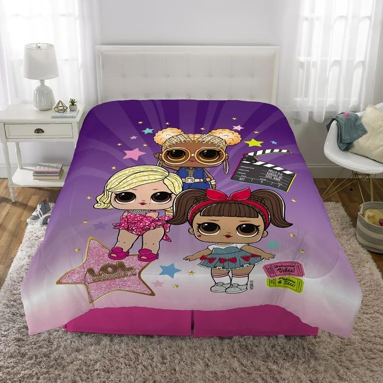 LOL Surprise Kids Comforter and Pillowcase, 2-Piece Set, Twin/Full, Reversible | Walmart (US)