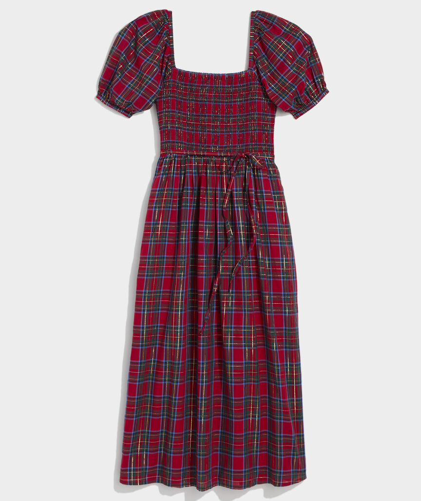 Ellen Puff-Sleeve Midi Dress | vineyard vines