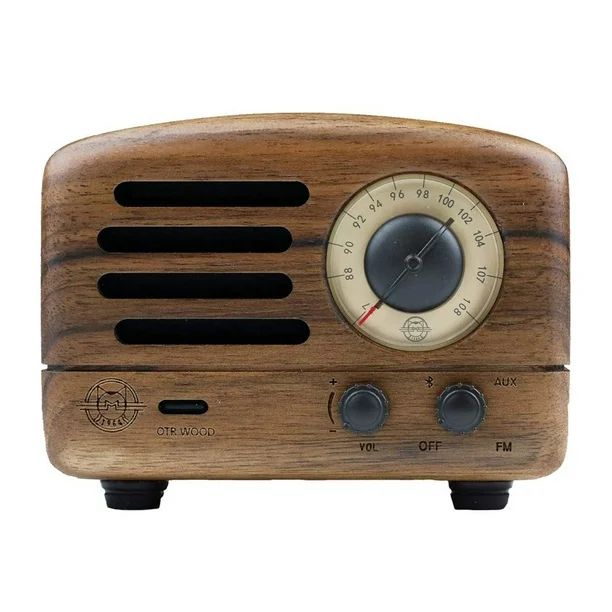 MUZEN OTR Portable Retro FM Radio Bluetooth Speaker-Walnutwood | Walmart (US)