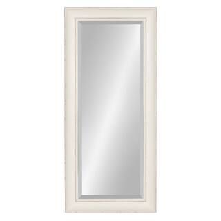Medium Rectangle White Full-Length Beveled Glass Casual Mirror (36 in. H x 16 in. W) | The Home Depot