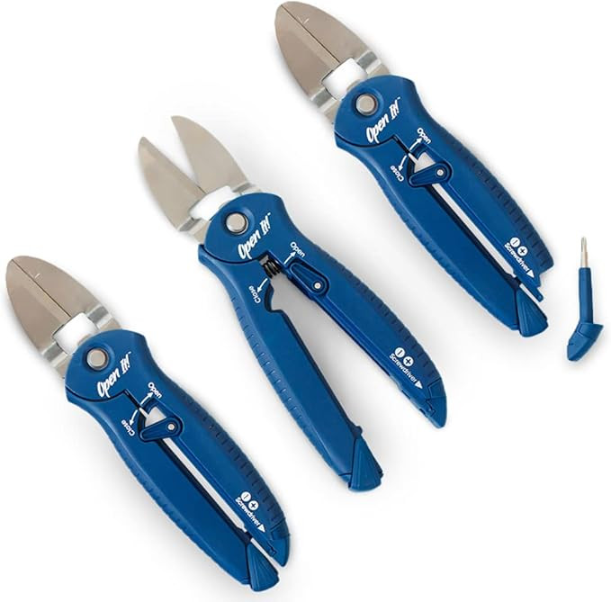 Zibra Open-It! All-in-one Tool, Heavy Duty Scissors, Box Cutter, Screwdriver, Package Opener, Blu... | Amazon (US)